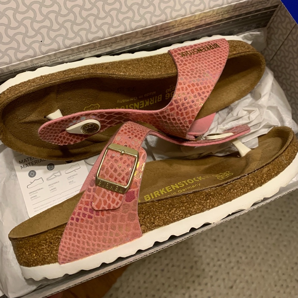 Pink croc Birkenstock’s NWOT